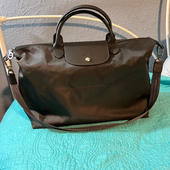Longchamp Bags Authentic Nylon Longchamp Shoulder Bag Gray Le